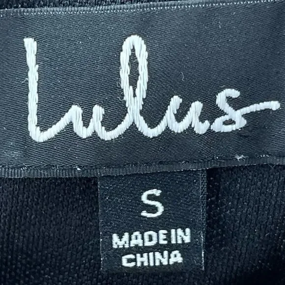 Lulus Romantic Dark Fairycore Witchy Boho Black Lace V-Neckline Mini Dress Small - Picture 9 of 13